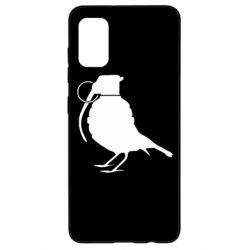 Чехол для Samsung A41 Птичка с гранатой
