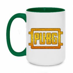 Чашка двухцветная 420ml PUBG and cracks - PrintSalon