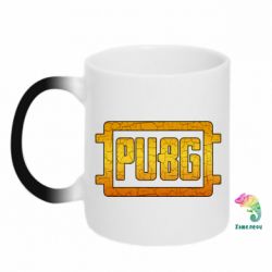 Чашка-хамелеон PUBG and cracks - PrintSalon
