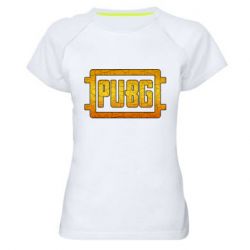 Женская футболка для спорта PUBG and cracks - PrintSalon