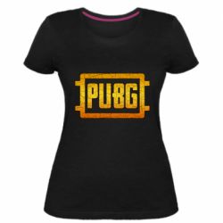 Женская премиум футболка PUBG and cracks - PrintSalon