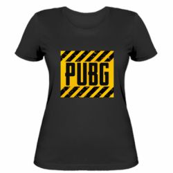 Женская футболка PUBG and stripes - PrintSalon