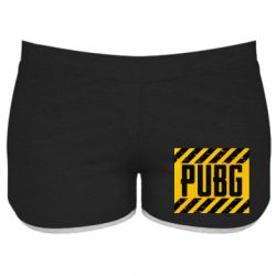Женские шорты PUBG and stripes - PrintSalon