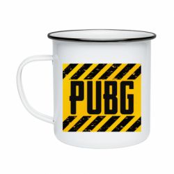 Кружка эмалированная PUBG and stripes - PrintSalon