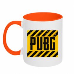 Чашка двухцветная 320ml PUBG and stripes - PrintSalon