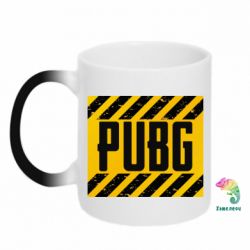 Чашка-хамелеон PUBG and stripes - PrintSalon