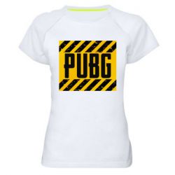 Женская футболка для спорта PUBG and stripes - PrintSalon