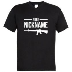 Мужская футболка  с V-образным вырезом Pubg automat - PrintSalon