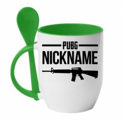 Чашка с ложкой Pubg automat - PrintSalon