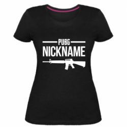 Женская премиум футболка Pubg automat - PrintSalon
