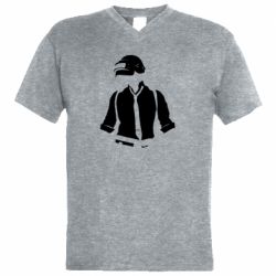 Мужская футболка  с V-образным вырезом PUBG Hero Men's - PrintSalon