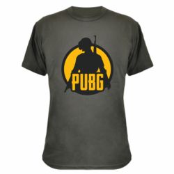 Камуфляжная футболка PUBG logo and game hero - PrintSalon