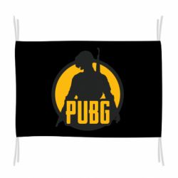 Флаг PUBG logo and game hero - PrintSalon