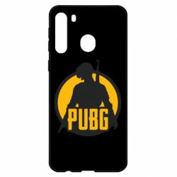 Чехол для Samsung A21 PUBG logo and game hero - PrintSalon