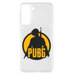 Чохол для Samsung S21 PUBG logo and game hero-PrintSalon Чохол для Samsung S21 PUBG logo and game hero