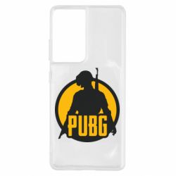 Чехол для Samsung S21 Ultra PUBG logo and game hero - PrintSalon