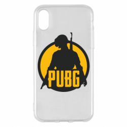 Чехол для iPhone X/Xs PUBG logo and game hero - PrintSalon