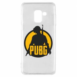 Чехол для Samsung A8 2018 PUBG logo and game hero - PrintSalon