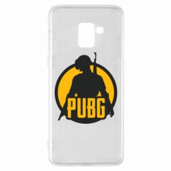 Чехол для Samsung A8+ 2018 PUBG logo and game hero - PrintSalon