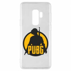 Чехол для Samsung S9+ PUBG logo and game hero-PrintSalon Чехол для Samsung S9+ PUBG logo and game hero