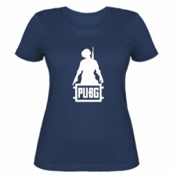 Женская футболка PUBG logo and hero - PrintSalon