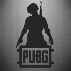 Наклейка PUBG logo and hero - PrintSalon