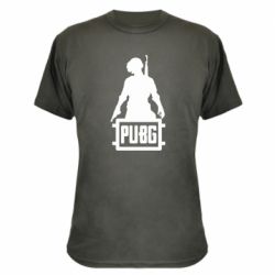 Камуфляжная футболка PUBG logo and hero - PrintSalon