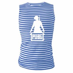 Майка-тельняшка PUBG logo and hero - PrintSalon