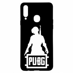 Чехол для Samsung A20s PUBG logo and hero - PrintSalon
