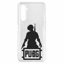 Чехол для Realme 6 Pro PUBG logo and hero - PrintSalon