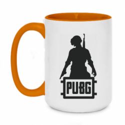 Чашка двухцветная 420ml PUBG logo and hero - PrintSalon