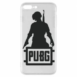 Чехол для iPhone 7 Plus PUBG logo and hero - PrintSalon