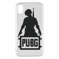 Чехол для iPhone X/Xs PUBG logo and hero - PrintSalon
