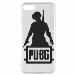 Чехол для iPhone 8 PUBG logo and hero
