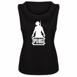 Женская майка PUBG logo and hero - PrintSalon