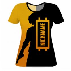 Жіноча 3D футболка PUBG Nickname - PrintSalon