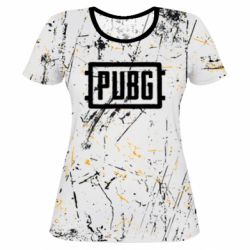 Жіноча 3D футболка PUBG scratch background - PrintSalon