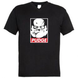 Чоловіча футболка з V-подібним вирізом Pudge Obey - PrintSalon
