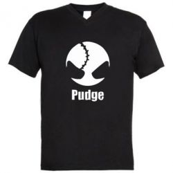Мужская футболка  с V-образным вырезом Pudge - PrintSalon