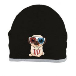 Шапка Pug at the cinema - PrintSalon