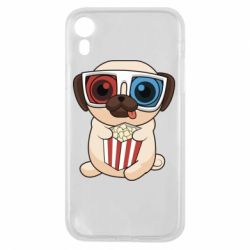 Чехол для iPhone XR Pug at the cinema - PrintSalon