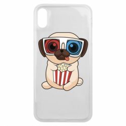 Чехол для iPhone Xs Max Pug at the cinema - PrintSalon