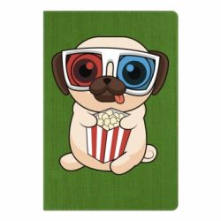 Блокнот з принтом Pug at the cinema