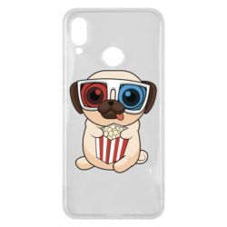 Чехол для Huawei P Smart Plus 2018 Pug at the cinema - PrintSalon