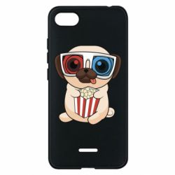 Чехол для Xiaomi Redmi 6A Pug at the cinema - PrintSalon
