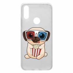 Чехол для Xiaomi Redmi 7 Pug at the cinema - PrintSalon