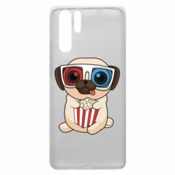 Чехол для Huawei P30 Pro Pug at the cinema - PrintSalon