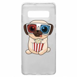 Чехол для Samsung S10+ Pug at the cinema - PrintSalon