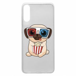 Чехол для Samsung A70 Pug at the cinema - PrintSalon