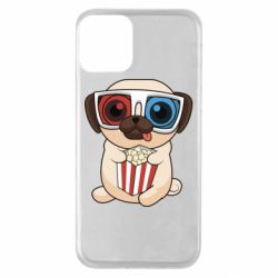 Чехол для iPhone 11 Pug at the cinema - PrintSalon